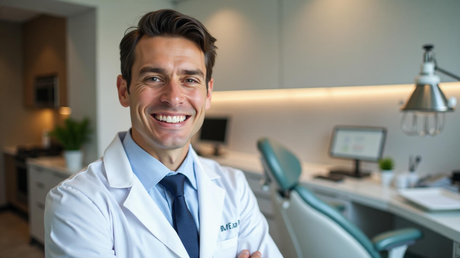 Confident orthodontist